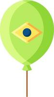 ballon met braziliaans vlag symbool vector