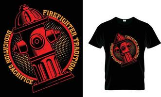 brandweerman t-shirt ontwerp, brandweerwagen t-shirt ontwerp vector