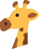 giraffe hoofd tekening tekenfilm ontwerp vector