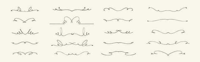 handtekening hand- getrokken illustratie. reeks van luxe lijn kunst ornament vector