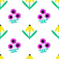 bloemen naadloos abstract patroon. eindeloos bloemen ornament. vector