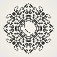 mandala ornament met kalmte van de maan afbeelding. mandala ornament met kalmte van de maan beeld vector