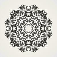 mandala bloem sier- patroon. geschikt voor henna, tatoeages, foto's, kleur boeken. Islam, hindoe, boeddha, Indië, Pakistan, Chinese, Arabisch vector