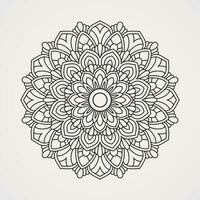 mooi mozaïek- keramisch bloemen motief mandala vector