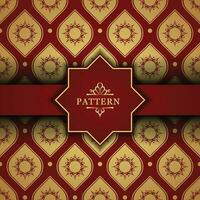 luxe patronen door combineren elegant goud en rood kleuren. mandala ontwerpen voor afdrukken, vlooien, brochures, achtergronden, spandoeken. vector
