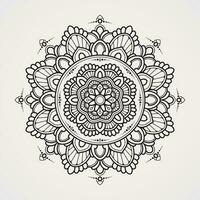 circulaire bloemen ornamenten het formulier een mooi mandala. geschikt voor henna, tatoeages, kleur boeken vector