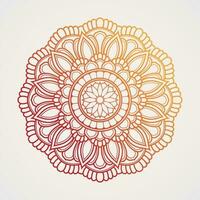 traditioneel mandala patroon van circulaire bloemen met gradatie kleuren. geschikt voor henna- tatoeages kleur boeken. Islam Hindoe boeddhistisch Indië Pakistan Chinese Arabisch vector
