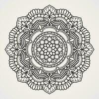 charmant bloeiend bloem mandala's. geschikt voor henna, tatoeages, foto's, kleur boeken. Islam, hindoe, boeddha, Indië, Pakistan, Chinese, Arabisch vector