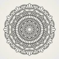 mandala circulaire patroon ornament met bloem mengen. geschikt voor henna, tatoeages, foto's, kleur boeken. Islam, hindoe, boeddha, Indië, Pakistan, Chinese, Arabisch vector