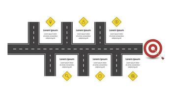 modern routekaart infographic sjabloon ontwerp vector