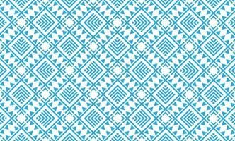 blauw meetkundig borduurwerk naadloos patroon vector