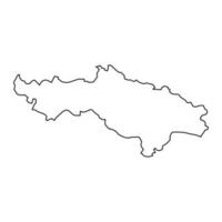 pozega Slavonië kaart, onderverdelingen van Kroatië. vector illustratie.