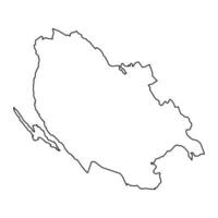 graag senj provincie kaart, onderverdelingen van Kroatië. vector illustratie.