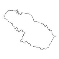 virovica podravina kaart, onderverdelingen van Kroatië. vector illustratie.