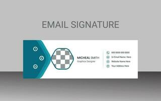 e-mailhandtekening ontwerp vector