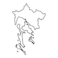 primorje gorski kotar provincie kaart, onderverdelingen van Kroatië. vector illustratie.