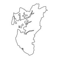 Rogaland provincie kaart, administratief regio van Noorwegen. vector illustratie.