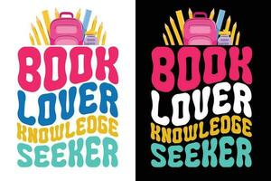 terug naar school- kleurrijk t overhemd ontwerp, kinderen t shirt, school- t shirt, leraar en leerling shirt, vector