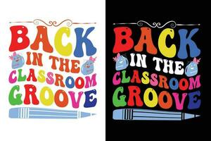 terug naar school- kleurrijk t overhemd ontwerp, kinderen t shirt, school- t shirt, leraar en leerling shirt, vector