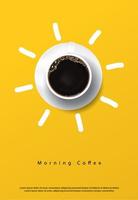 koffie poster advertentie flayers vector illustratie