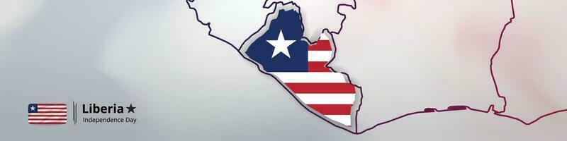 Liberia onafhankelijkheid dag viering, gebruik voor banier, sociaal media vector