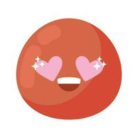 liefde emoji kawaii icoon geïsoleerd vector