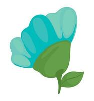 blauw bloem voorjaar icoon geïsoleerd ontwerp vector