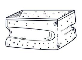 zeep bar schoonmaak tekening icoon geïsoleerd vector