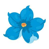 blauw bloem icoon geïsoleerd ontwerp vector