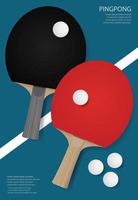 pingpong poster sjabloon vectorillustratie vector