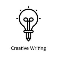 creatief schrijven vector schets icoon ontwerp illustratie. seo en web symbool Aan wit achtergrond eps 10 het dossier