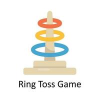 ring toss spel vector vlak icoon ontwerp illustratie. sport- en spellen symbool Aan wit achtergrond eps 10 het dossier
