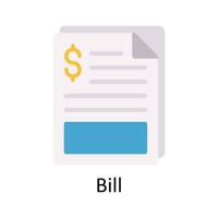 Bill vector vlak icoon ontwerp illustratie. ecommerce en boodschappen doen symbool Aan wit achtergrond eps 10 het dossier