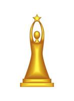 gouden trofee-onderscheiding vector