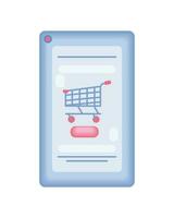 telefoon online boodschappen doen vector