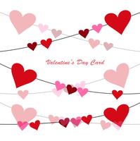 Happy Valentijnsdag wenskaart achtergrond vector