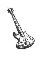 elektrisch gitaar jazz- musical instrument vector