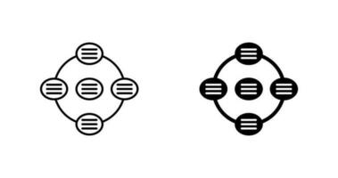 uniek strategie overleg vector icoon