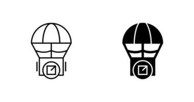 parachute vector pictogram