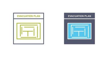 evacuatie plan vector icoon