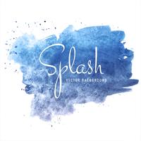 Mooie hand getekend blauwe aquarel splash achtergrond vector