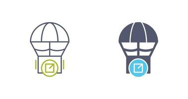 parachute vector pictogram