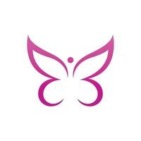 schoonheid vlinder logo vector sjabloon