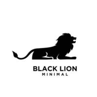 minimaal zwart leeuw vectorontwerp vector