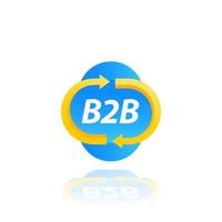 B2B commerce vector logo op wit