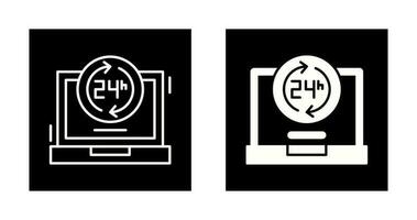 24 uur vectorpictogram vector