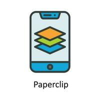 paperclip vector vullen schets icoon ontwerp illustratie. gebruiker koppel symbool Aan wit achtergrond eps 10 het dossier
