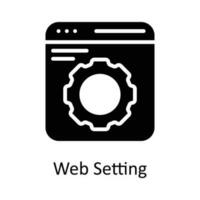 web instelling vector solide icoon ontwerp illustratie. seo en web symbool Aan wit achtergrond eps 10 het dossier