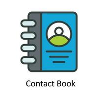 contact boek vector vullen schets icoon ontwerp illustratie. gebruiker koppel symbool Aan wit achtergrond eps 10 het dossier