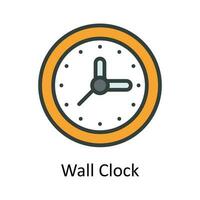 muur klok vector vullen schets icoon ontwerp illustratie. gebruiker koppel symbool Aan wit achtergrond eps 10 het dossier
